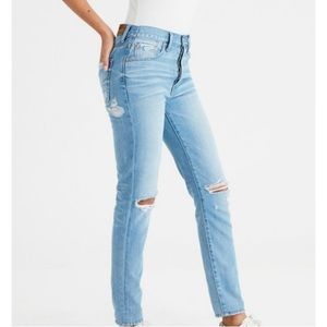 AE High Rise Girlfriend Jeans